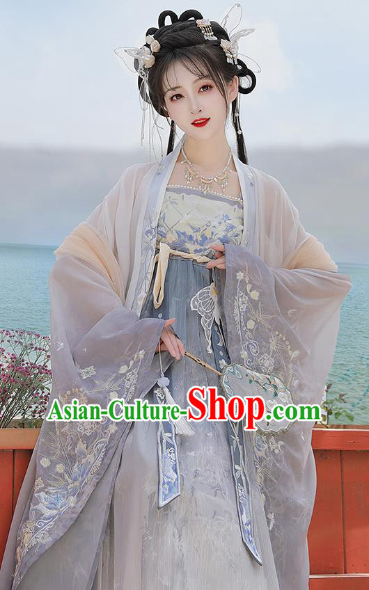 Chinese Tang Dynasty Princess Clothing Traditional Hanfu Dress Ancient Palace Woman Costumes Complete Set