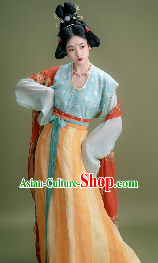 China Woman Hanfu Ancient Palace Lady Dresses Tang Dynasty Court Princess Clothing Traditional Costumes