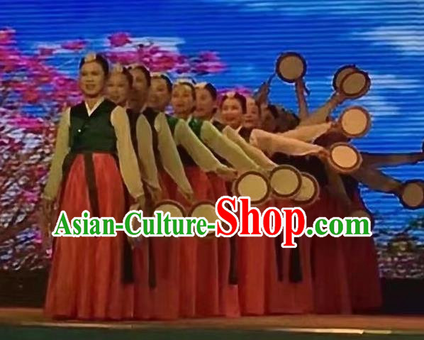 Korean Dance Hanbok Hand Drum Dance