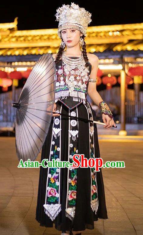 Miao Women Ethnic Style Traditional Ethnic Minority Costumes Chinese Clothing