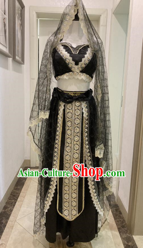Dunhuang Flying Apsaras Exotic Western Region Style Women Beauty Costume