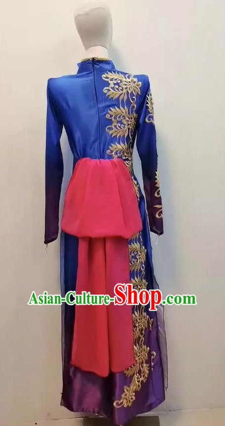 Qiang Nationality Adult Women Costumes Minority Performance Costumes Custom Dance Costumes
