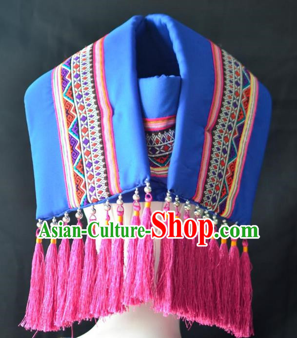 Guangxi Women Adult Minority Performance Hat Zhuang Nationality Folk Song Advanced Embroidery Handmade Headwear