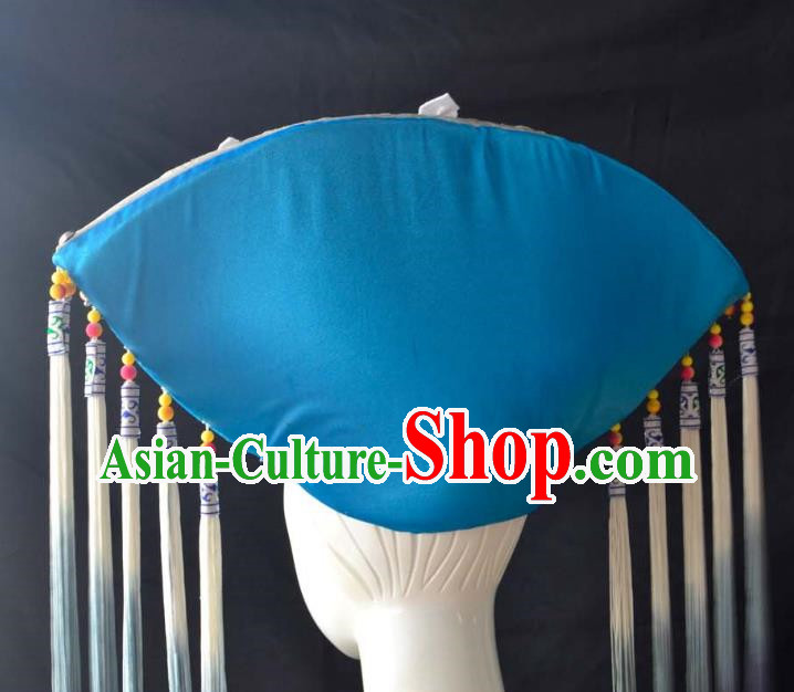 Guangxi Women Adult Minority Performance Hat Zhuang Nationality Folk Song Advanced Embroidery Handmade Headwear
