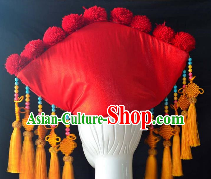 Guangxi Women Adult Minority Performance Hat Zhuang Nationality Folk Song Advanced Embroidery Handmade Headwear