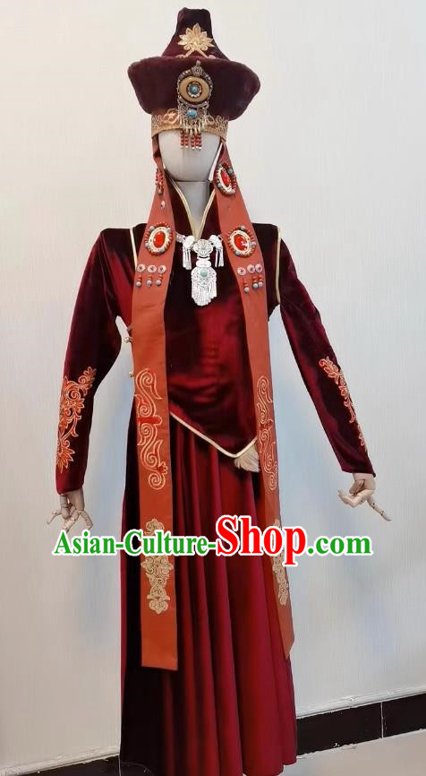 Tibetan Ethnic Minorities Upside Down Dance Costume Dance Drama Zhaojun Out Of The Fortress Dance Excerpt Dance Performance Costume