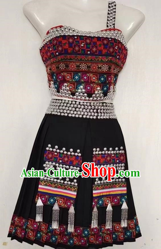 China Ethnic Yunnan Honghe Hani Minority Costumes Ethnic Minorities Traditional Festival Costumes Various Minority Performance Costumes