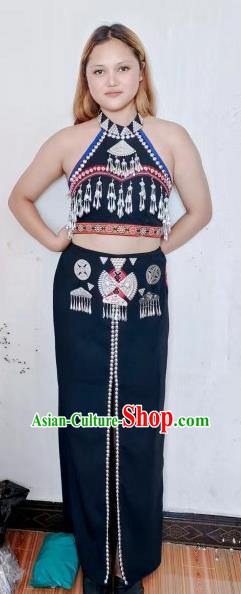 China Ethnic Yunnan Honghe Hani Minority Costumes National Traditional Cultural Festival Costumes Various Performance Costumes Stage Drama Costumes