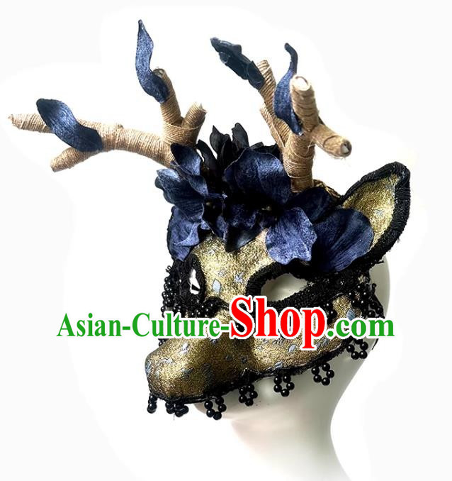 Cosplay Animal Antler Mask Makeup Halloween Headdress Hat