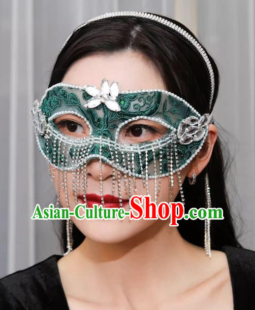 Tassel Mask Masquerade Half Cover Face Mask Antique Lace Eye Mask Party Gathering