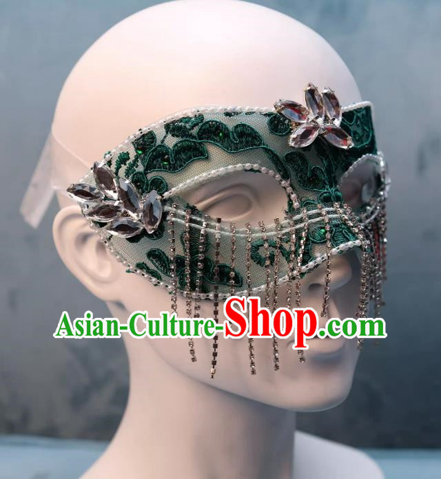 Tassel Mask Masquerade Half Cover Face Mask Antique Lace Eye Mask Party Gathering