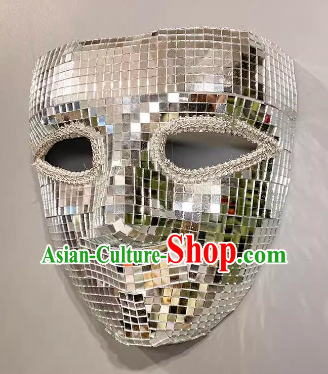 Venice Exaggerated Full Face Shiny Handmade Punk Mask Masked Singing Performance Modeling Stage Wan Christmas