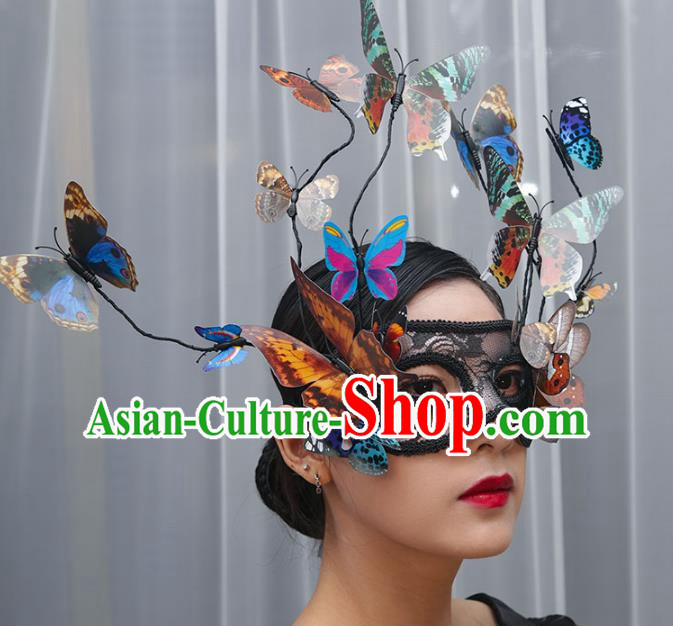 Exaggerated Branch Mask Heavy Handmade Retro Butterfly Masked Singer Halloween Carnival Masquerade Party