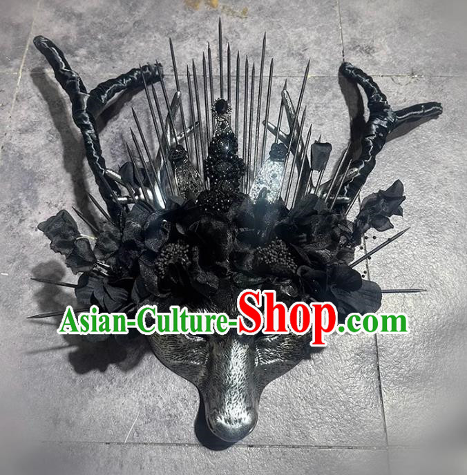 Mysterious Deer Antler Mori Dark Decorative Mask Animal Headdress Mask