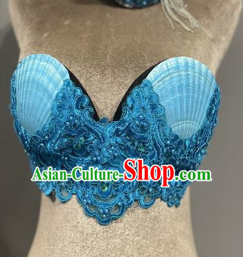 Ocean Wind Mermaid Princess Scallop Bra Natural Shell Bra Pearl Shark Performance Costumes