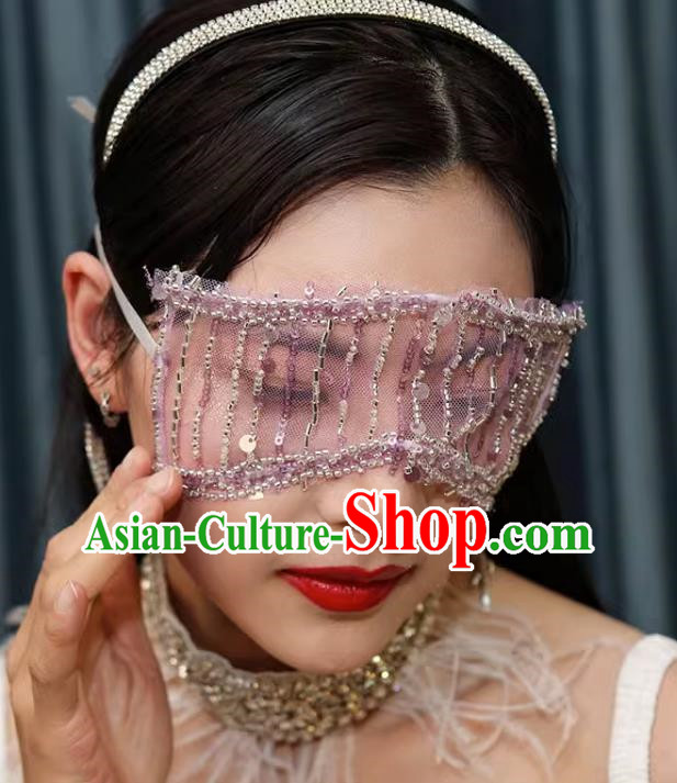 Retro Bride Wedding Face Covering Veil Diamond Eye Patch Photography Accessories Eye Covering Mesh