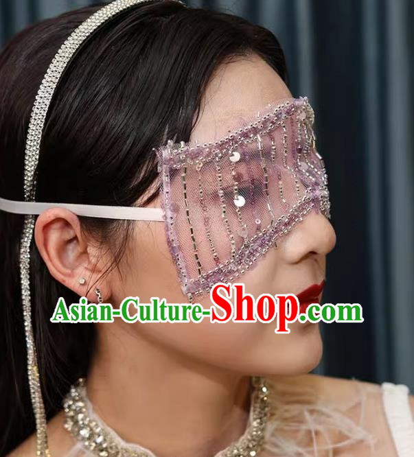 Retro Bride Wedding Face Covering Veil Diamond Eye Patch Photography Accessories Eye Covering Mesh