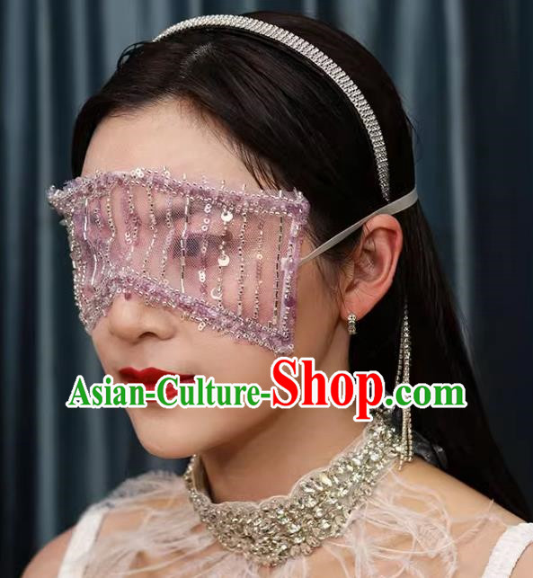Retro Bride Wedding Face Covering Veil Diamond Eye Patch Photography Accessories Eye Covering Mesh