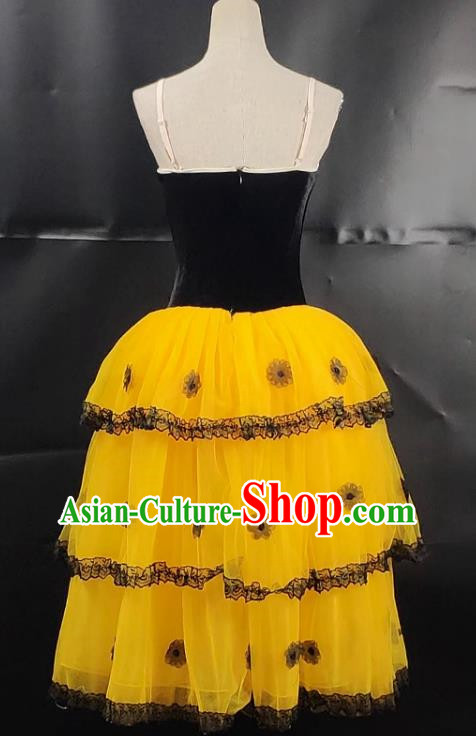 Ballet Skirt Performance Costume Dance Tutu Fluffy Gauze Skirt Suspenders Female Ballet Performance Costume