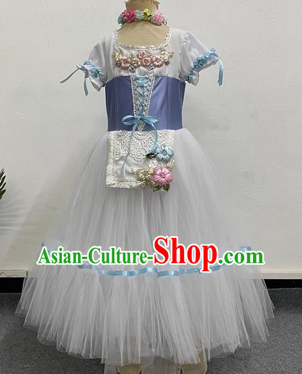 Children Princess Dress Elegant Gauze Dress Performance Dance Costume