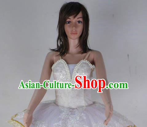 Children Dance Performance Costumes Professional Ballet TUTU Gauze Skirt Disc Skirt Pearl Decoration Stage Costume