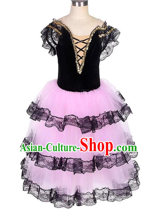 Ballet Costume Adult Professional Competition Dance Canopy Skirt Red Performance Long Skirt Don Quixote Gauze Skirt
