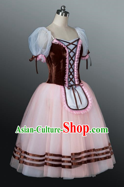 Professional Ballet Dance Performance Costume Ballet Fairy Puff Sleeve Long Skirt Children Tutu Skirt Girl