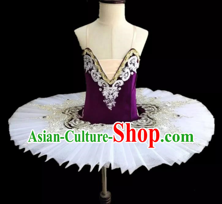 Ballet Skirt Professional Children Performance Costume Little Swan Dance Gauze Skirt Suspenders TUTU Skirt Performance Clothing Female