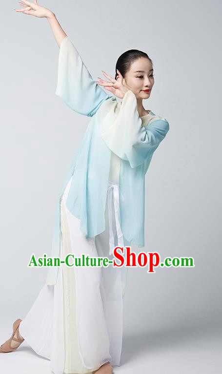 Classical Dance Clothing Women Elegant Practice Clothing National Chinese Dance Body Rhyme Gradient Art Examination Performance Clothing Dance Gauze