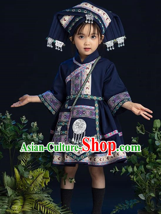 Children Children Ethnic Clothing Children Minority Miao Girls Clothes Zhuang Children Petit Skirt