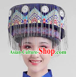 Ethnic Minority Hat Miao Tujia Zhuang Headdress Female Performance Stage Jewelry Yi Naxi