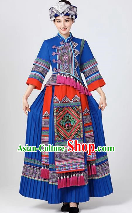 Zhuang Traditional Costumes Guangxi 56 Ethnic Minority Costumes Female Miao Tujia Hani Li Nationality Costumes