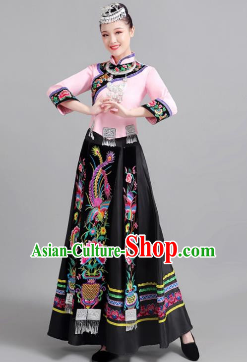 56 Ethnic Minority Costumes Female Miao Yao Yao Yi Yi Embroidery Adult Tujia Costume Performance Dance Performance