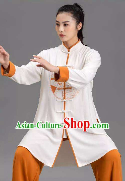 Tai Chi Clothing Fashion Design Performance Clothing Contrast Color Matching Suit Chinese Style Long Section