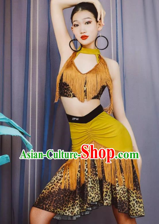 Latin Dance Practice Clothes Performance Suit National Standard Dance Tassel Skirt