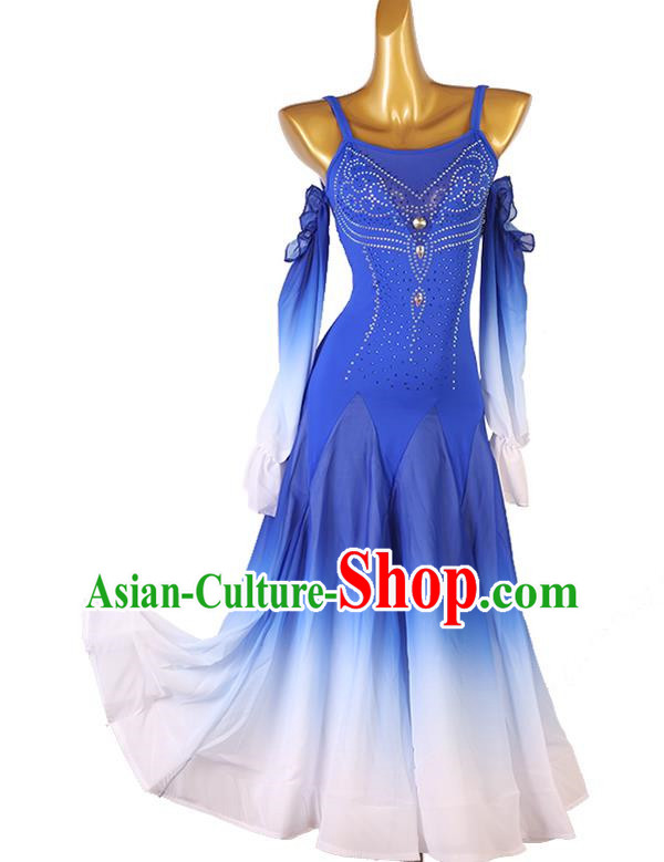 High End Modern Dance Dress Shows A Big Show Competition Dress National Standard Dance Dress Waltz Ballroom Dance Skirt