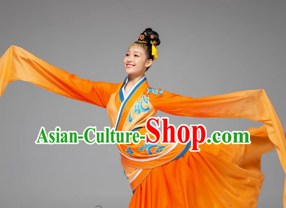 Classical Dance Water Sleeve Dance Costume Jade Dance Long Water Sleeve National Performance Costume