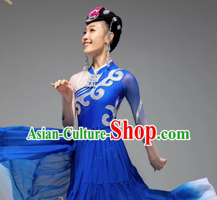 Minority Yi Ethnic Group Dance Costumes Oversized Skirt Performance Costumes For Adults