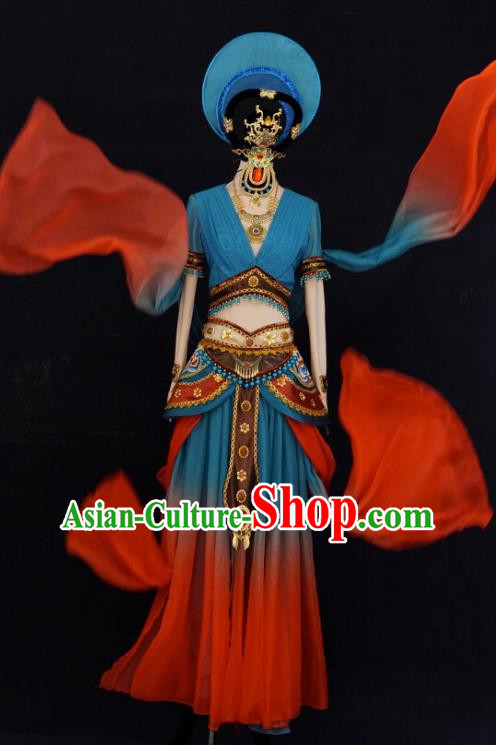 Western Lantern Dance Exotic Indian Dance Dunhuang Dance Five Star Out Of The Oriental Silk Road Flying Apsaras Costumes