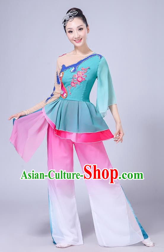Performance Costume Female Adult Elegant Classical Dance Style Yangko Costume Fan Dance National Dance Costume