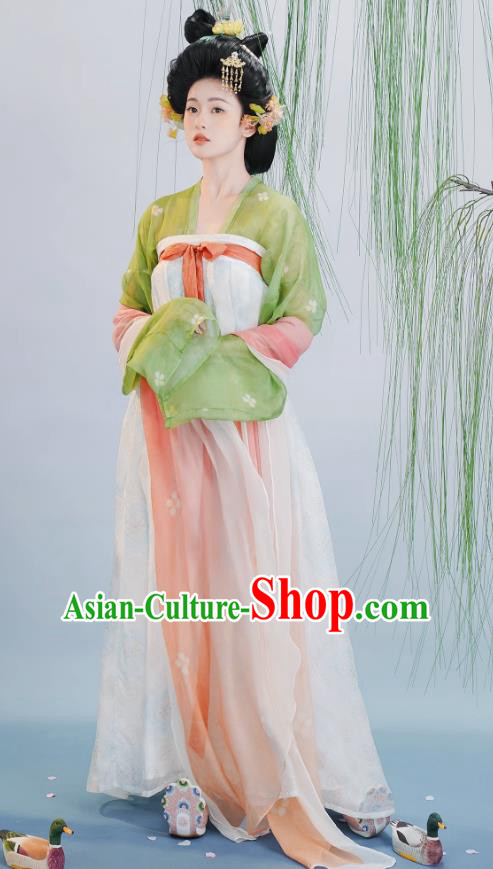 Chinese Ancient Palace Princess Dress Costume Female Hanfu Tang Dynasty Court Empress Clothing