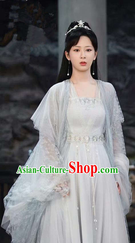 China Ancient TV Series Fairy Costume Woman Hanfu Dress Xian Xia Drama Immortal Samsara Yan Dan Yang Zi Clothing
