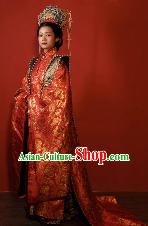China Traditional Wedding Dress Ancient Chinese Bride Costumes Ming Dynasty Empress Xia Pei Clothing