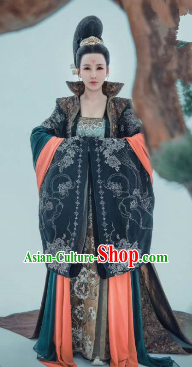 China Traditional Court Woman Clothing Ancient Royal Elder Princess Costumes TV Series Strange Tales of Tang Dynasty Queen Dress