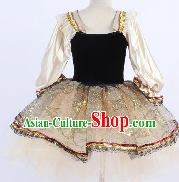Lace Court Style Children Female Long And Short Ballet Dance Skirt Gauze Skirt Stage Performance Costume