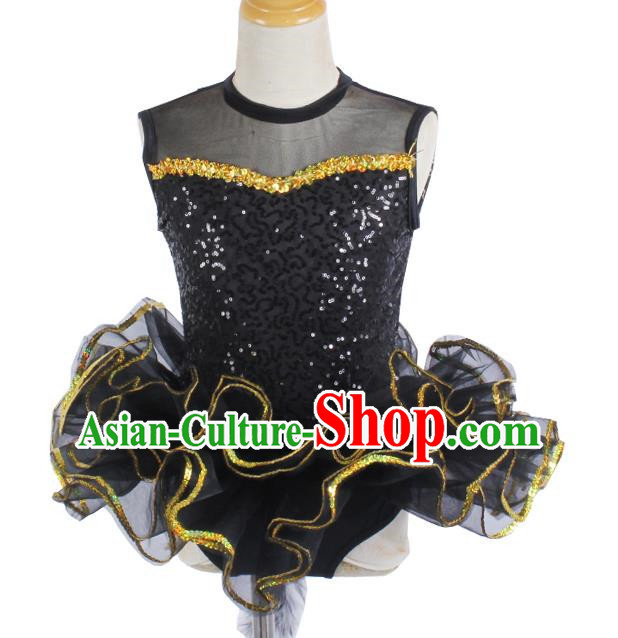 Children Girls Sequin Spring And Summer Tutu Skirt Stage Costume Ballet Dance Skirt Performance Costume