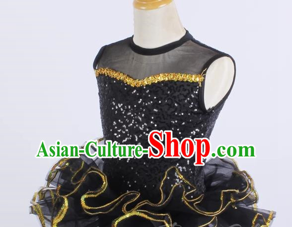 Children Girls Sequin Spring And Summer Tutu Skirt Stage Costume Ballet Dance Skirt Performance Costume