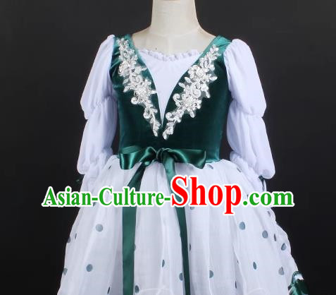 Children Spring And Autumn Long Sleeved Gauze Skirt Ballet Dance Skirt Performance Costume Stage Costume