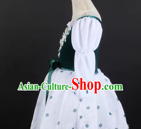 Children Spring And Autumn Long Sleeved Gauze Skirt Ballet Dance Skirt Performance Costume Stage Costume
