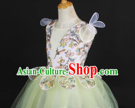 Children Gauze Skirt Girls Ballet Dance Skirt Performance Costume Stage Dress Princess Dress